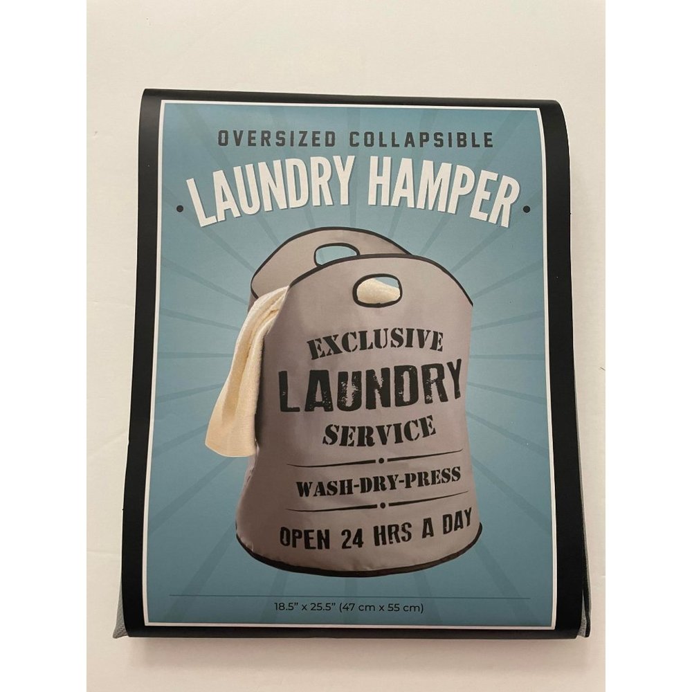 NWT- Oversized Collapsible Laundry Hamper- Canvas Color